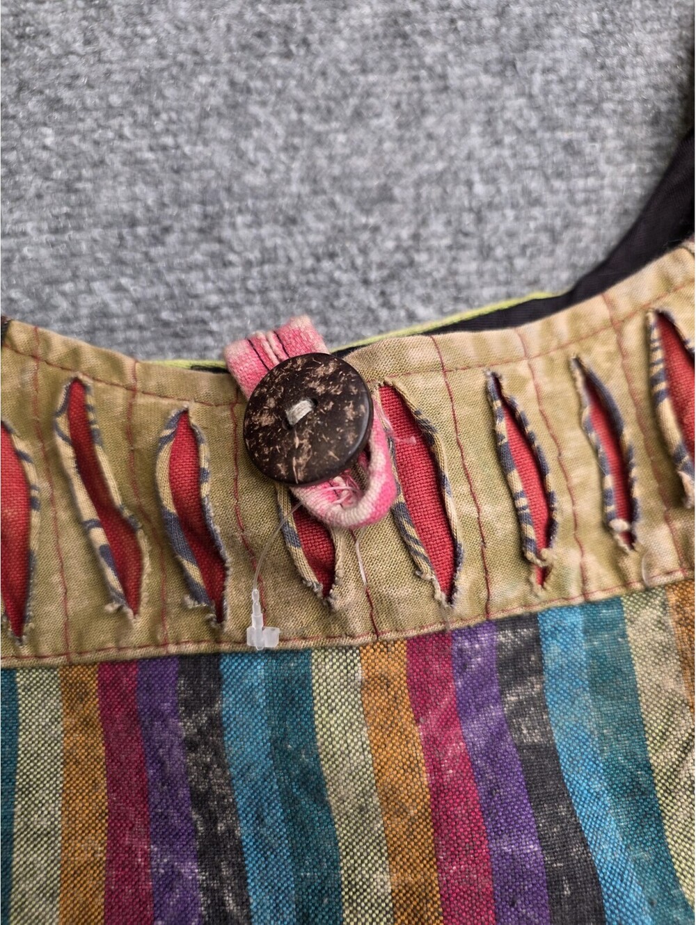 NWOT Boho Hippie Crossbody Hobo Bag Patchwork Peace Sign Slouchy Festival Sling - Picture 5 of 9